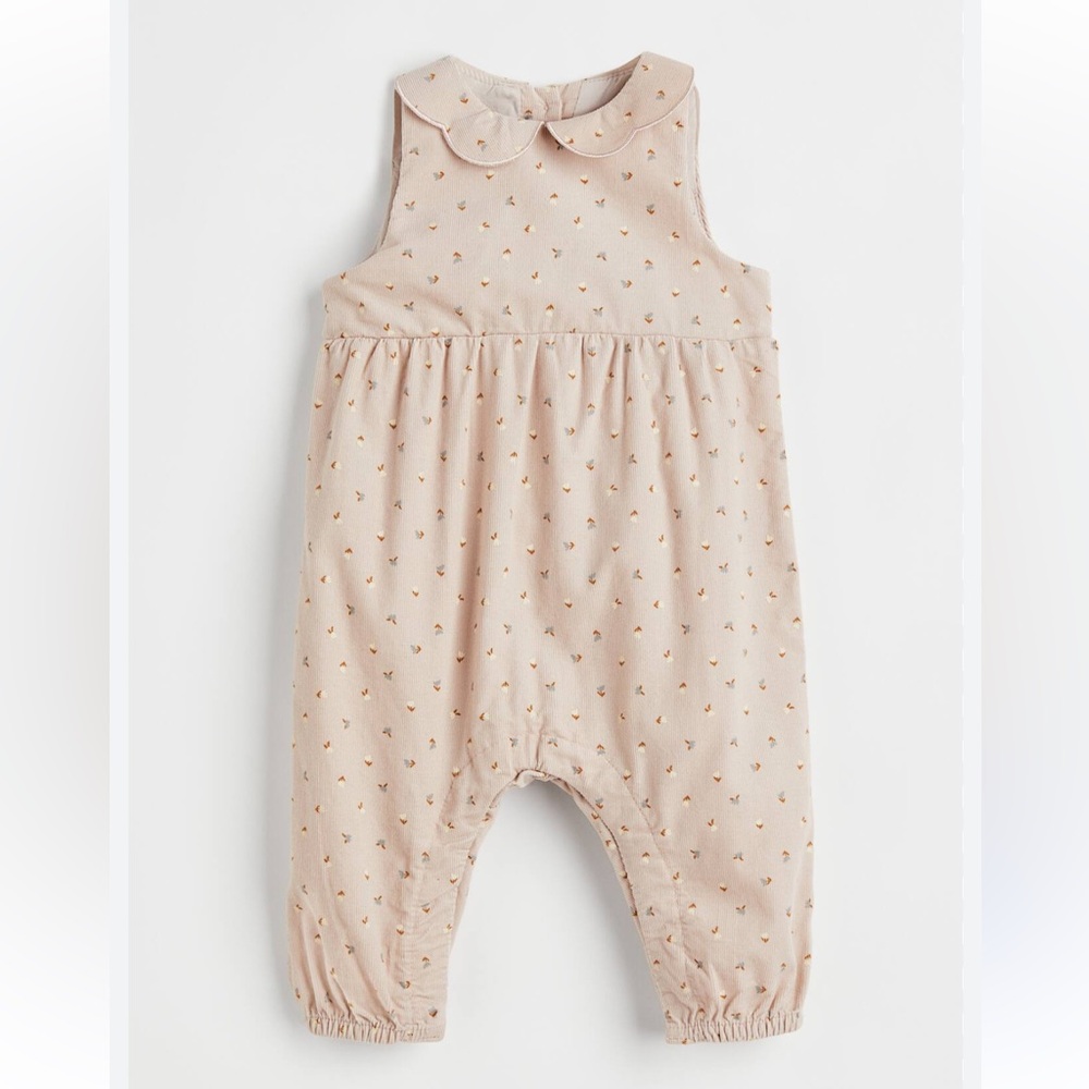 NWT Cord floral Romper with Collar
